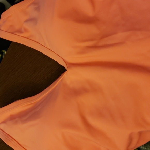 Kona Sol Peach V-neck High Leg Swimsuit Size L NWOT - Picture 4 of 8